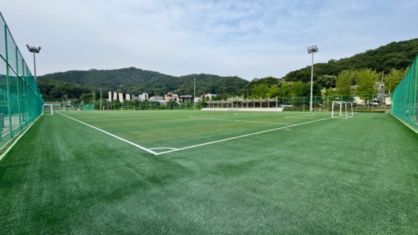 인조잔디 교체 공사를 마치고 새단장한 안양 비산체육공원 축구장 모습.jpg